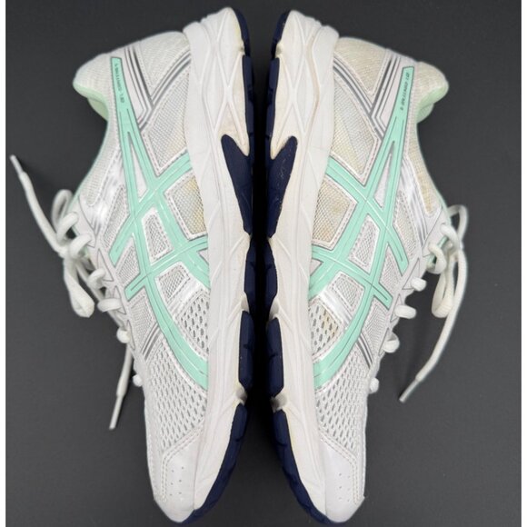 Asics Gel-Contend 4 Womens Running Shoes White & Mint Size 8.5 Lace-Up - Picture 5 of 9